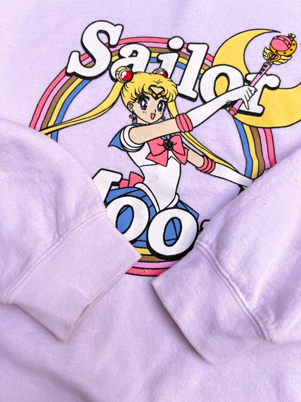 Sailor Moon Pastel Pink Sweater & Charm Scrunchie Set ๐ BoxLunch Anime Kawaii - Picture 3 of 6
